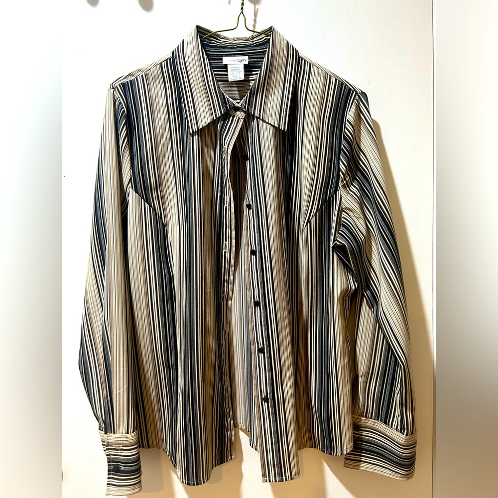 East 5th Stripe Pattern Button Down Shirt